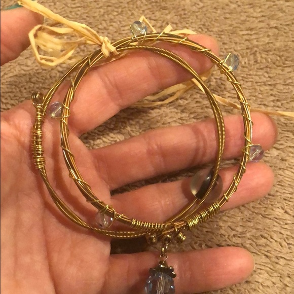 Bracelets, set of two guitar string bracelets - Picture 2 of 6